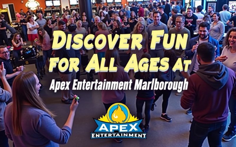 Families enjoying arcade and go-karts at Apex Entertainment Marlborough MA