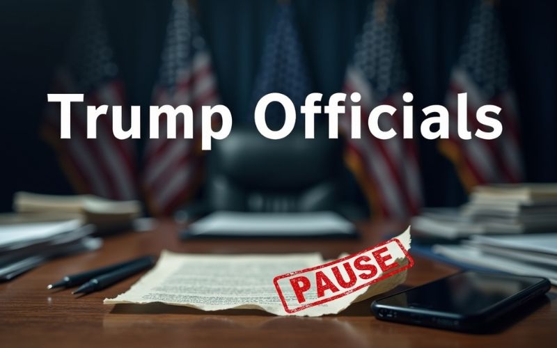 Illustration showing Trump Health Agencies Communications pause during COVID-19 with CDC updates and public health impact.